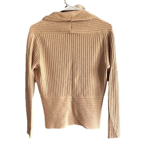 Vintage Talbots Tan Silk Cashmere Women’s Button Front Cardigan Sweater Petite S - Picture 4 of 5